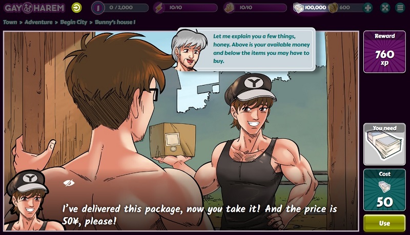 Gay Harem game screenshot 1